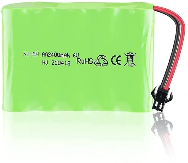 1-del oppladbart 6V Ni-MH 2400 mAh for bilfjernkontroll - Tilbehør til fjernstyrte leker batteri