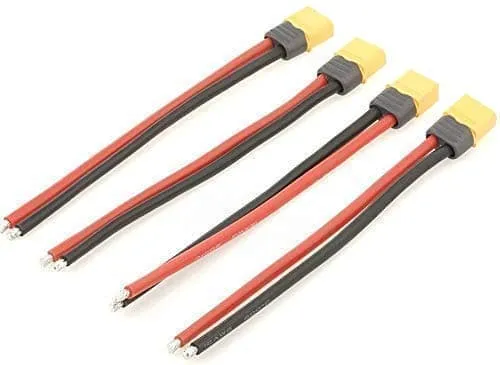 4 stykker XT60 hannplugg med 150mm 12AWG silikonkabler for FPV Racing Drone RC Lipo - Tilbehør til fjernstyrte leker kabel