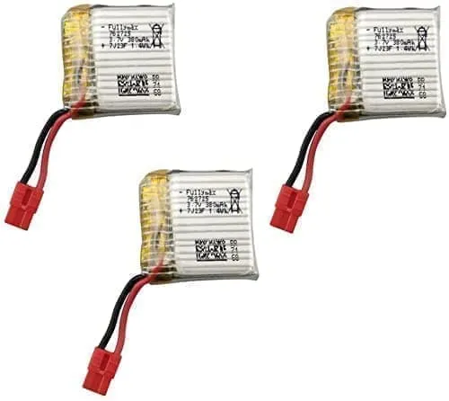 Syma 3 stk 3.7V 380mAh Li-Po for Quadcopter RC Drone X21 X21W - tilbehør til fjernstyrte leker reservebatteri