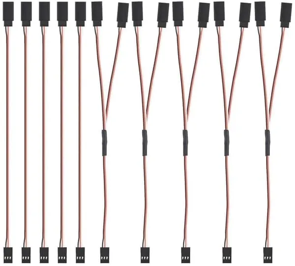 10 deler forlengelse servo for RC, 150mm S, 3-pinners hann til hunn RC JR-kontakt – Tilbehør til fjernstyrte leker Servokabel