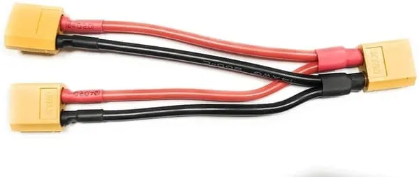 1-stykke XT60-kontaktkabel for parallelt batteri 14AWG-kabel for RC Lipo (1 hunn til 2 hunn) - Tilbehør til Fjernstyrte Leker Kabel