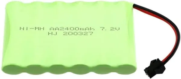 1 stk 7.2V 2400mAh Ni-MH AA oppladbart batteripakke med SM-2P 2P-kontakt for RC-kjøretøy - Tilbehør til Fjernstyrte Leker Batteri