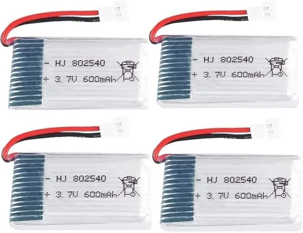 Syma 4 deler 3,7V 600mAh 25C Lipo oppladbart erstatningsbatteripakke for X5SW X5SC droner - Tilbehør til Fjernstyrte Leker Batteri