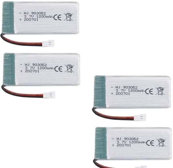 Syma 4 stk oppladbart (3.7v, 1200mAh Lipo) for Rc Drones Quadcopter X5SC X5SW - Tilbehør til Fjernstyrte Leker Lipo-batteri