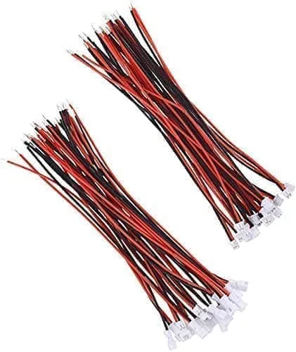20 Par 1.25 mm JST 2 Pin Mikro Elektrisk hann- og hunnkontakt Tilbehør til Fjernstyrte Leker Kabel