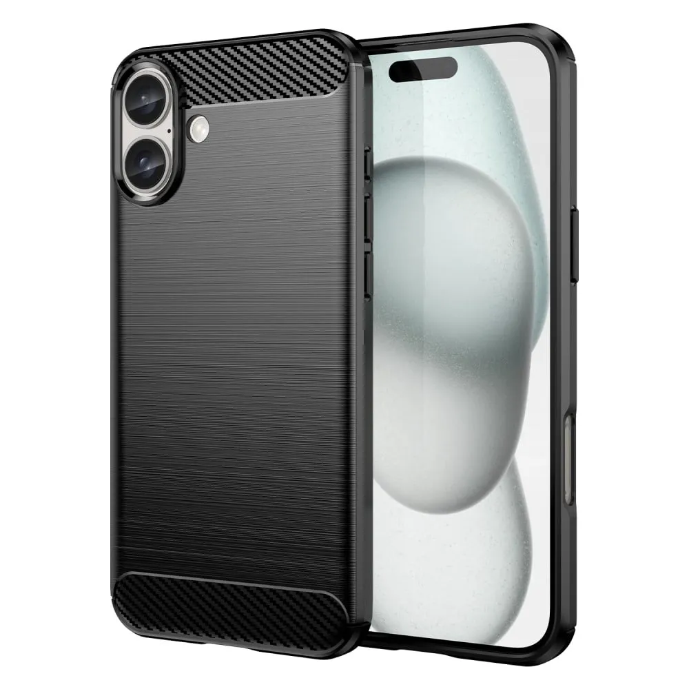 Carbon Flex iPhone 16 Plus deksel - Svart