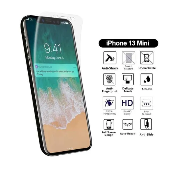 Full iPhone 13 Mini Screen Protection Display Film Protective Plastic