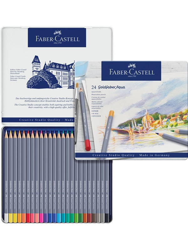 Faber-Castell Watercol. penc. Goldfaber Aqua tin of 24