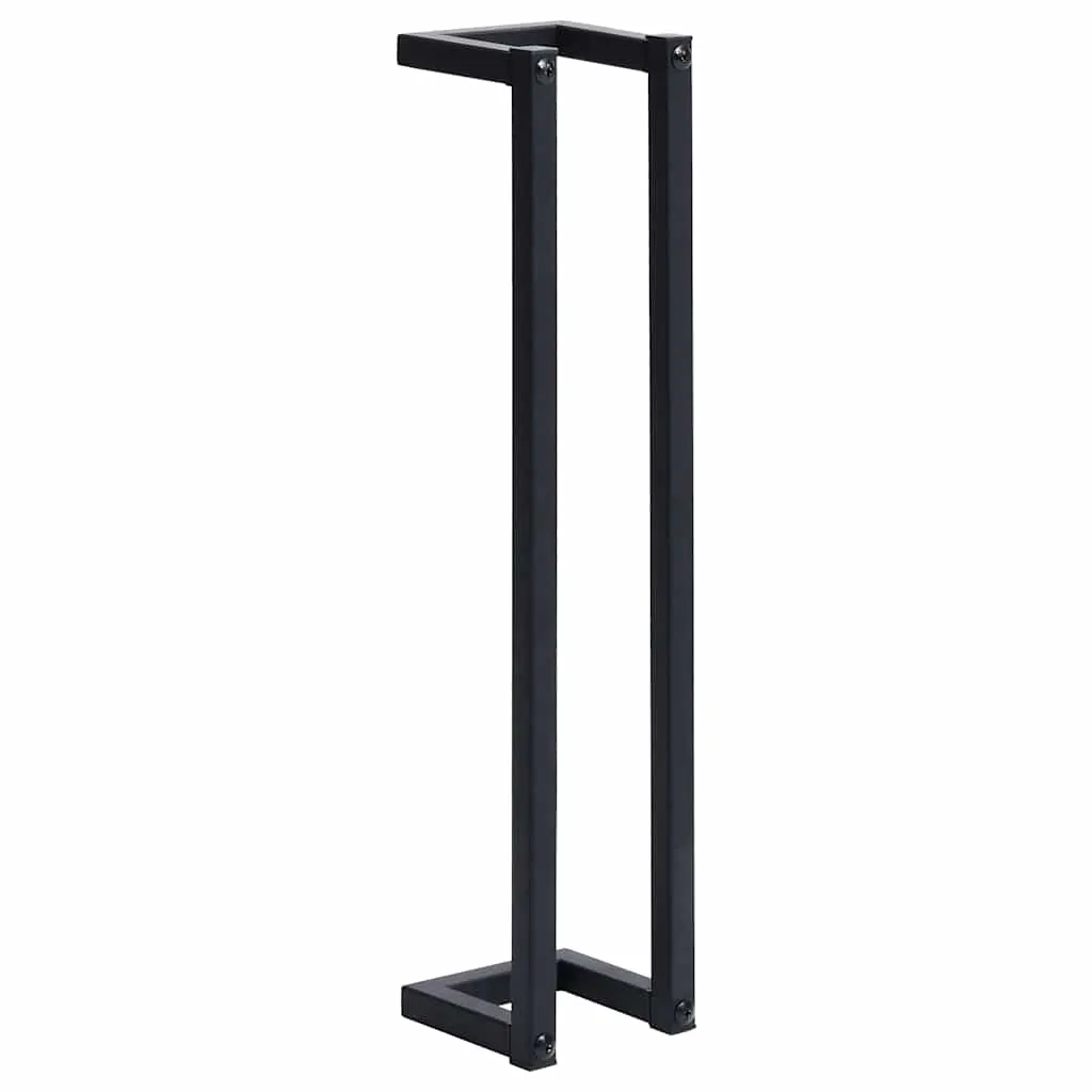 vidaXL Håndklestativ svart 12,5x12,5x60 cm jern