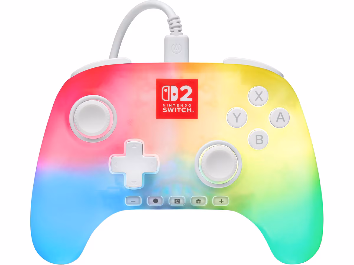 PowerA Advantage Wired Controller for Nintendo Switch 2 with Lumectra - White