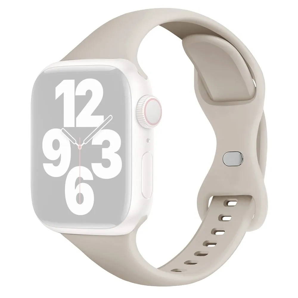 Apple Watch Series 41mm / 40mm / 38mm Silikonarmbånd - Antikkhvit