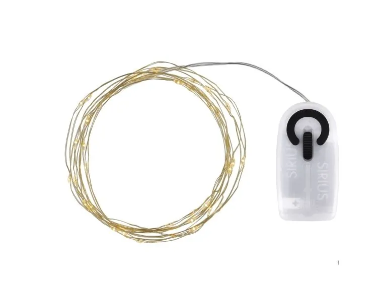 Sirius Knirke lysslynge LED 40 LED - klar/gull