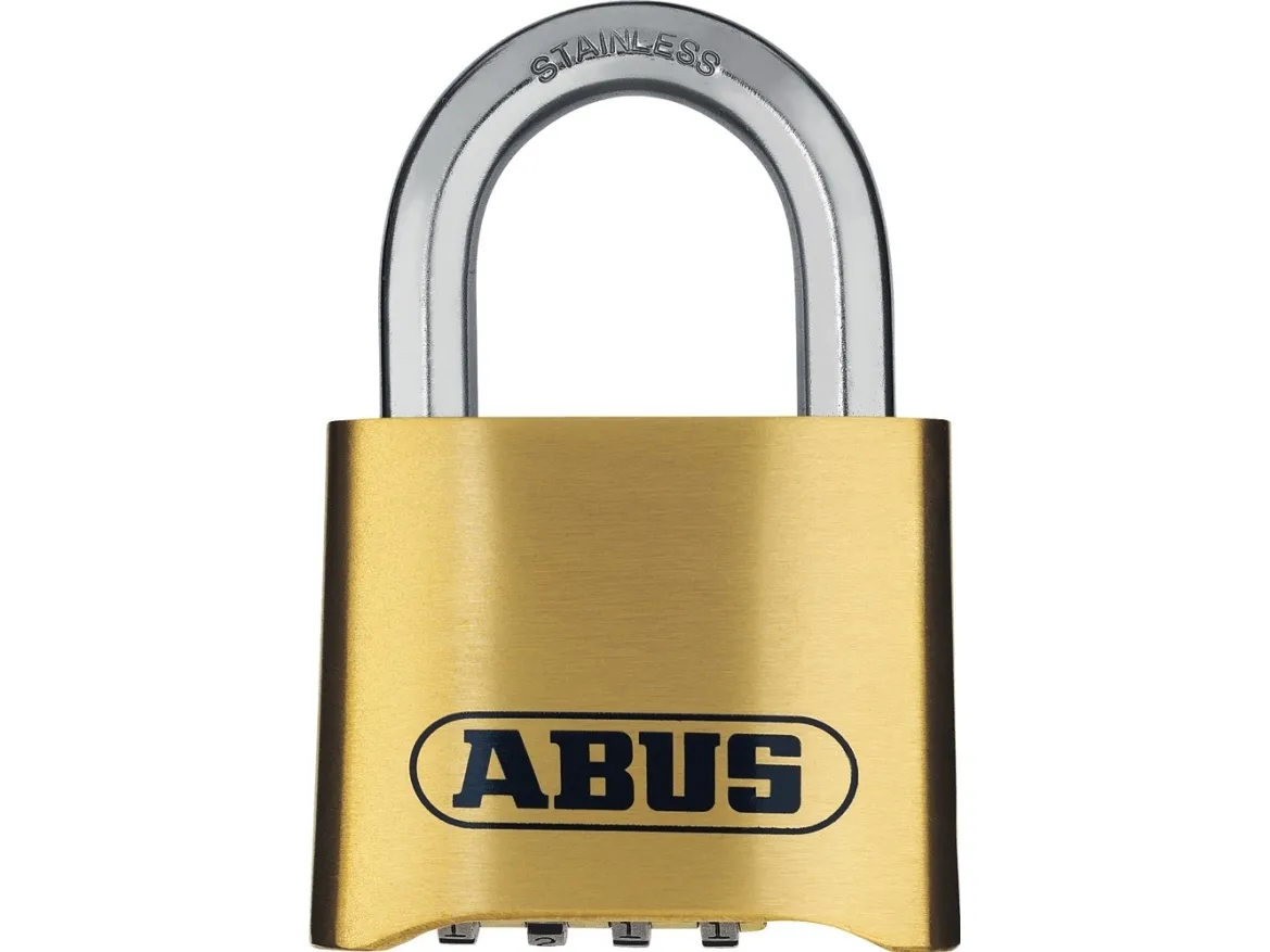 ABUS 180IB/50, Tradisjonell, Kombinasjonslås, Bruk av universalnøkkel mulig, Messing, Messing, Herdet stål