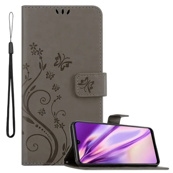 Deksel til Samsung Galaxy A22 4G / M22 / M32 4G Lommebokdeksel i blomster design med magnetisk lukking, stativfunksjon og kortplasser
