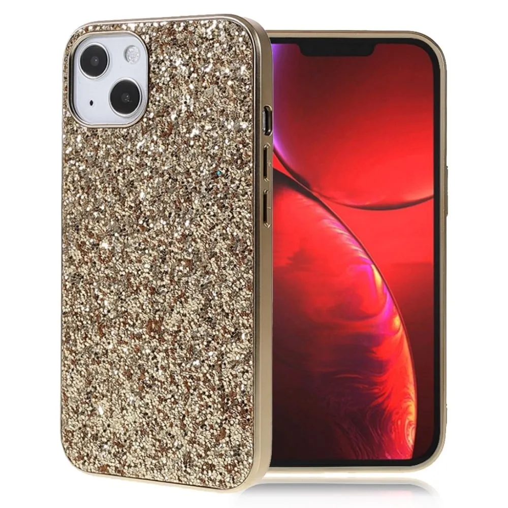 Glitter iPhone 13 Etui - Gull