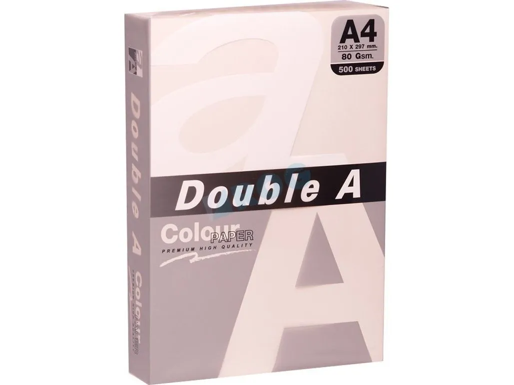 Farget papir Double A, 80 g, A4, 500 ark, elfenben