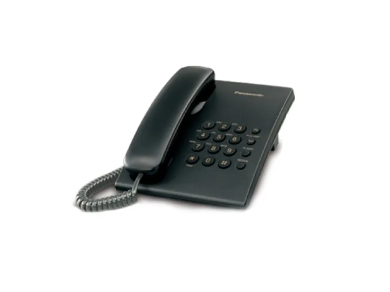 Panasonic KX-TS500, Analog telefon, Kablet håndsett, Sort