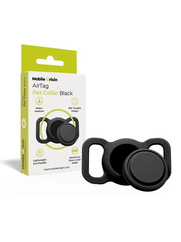 Mobile Origin AirTag Pet Collar - black