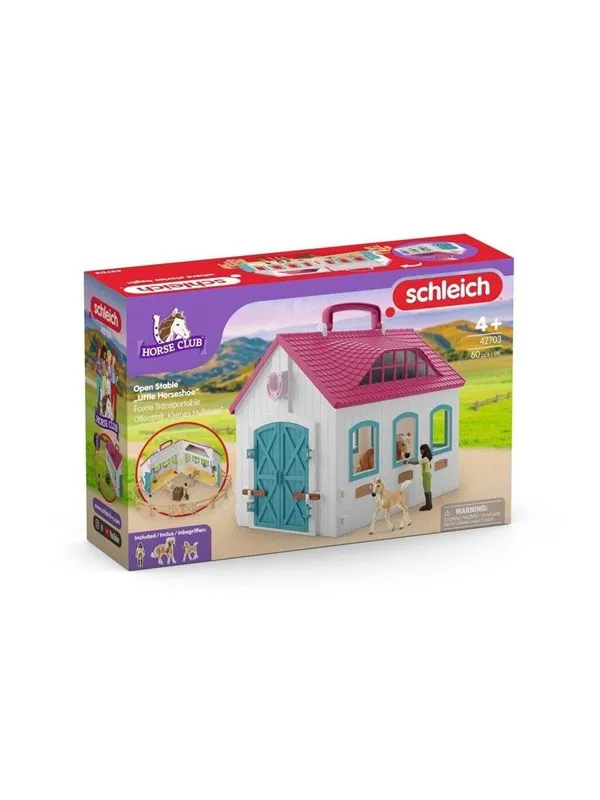 Schleich Åpen stall "Lille Hestesko"