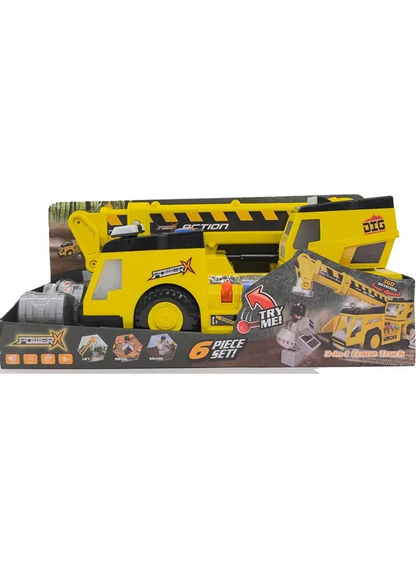 Power X Electronic 3-in-1 Crane Truck with lights and sounds