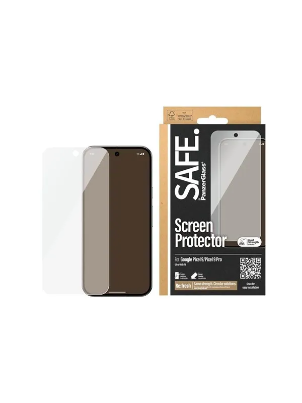 SAFE by PanzerGlass Screen Protector Google Pixel 9 | 9 Pro | Ultra-Wide Fit