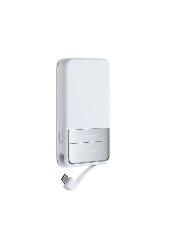 EcoFlow Rapid 5K - 30W- Qi2 - Wireless Charging Nødlader - Hvit - 5000 mAh