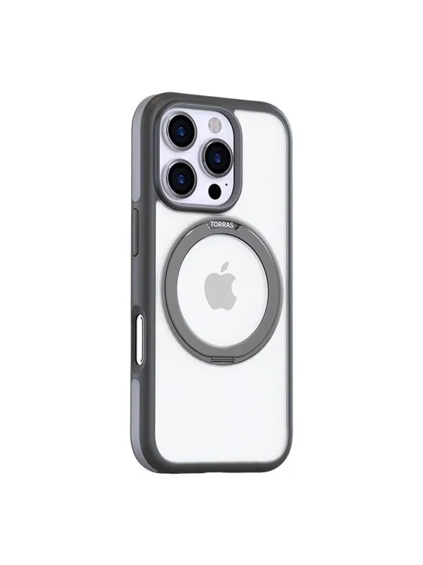 Torras Ostand R Fusion Case for iPhone 16 Pro (Gray)