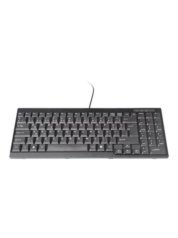 DIGITUS DS-72000TR - keyboard - QWERTY - Turkish - black Input Device - Tastatur - Tyrkisk - Svart