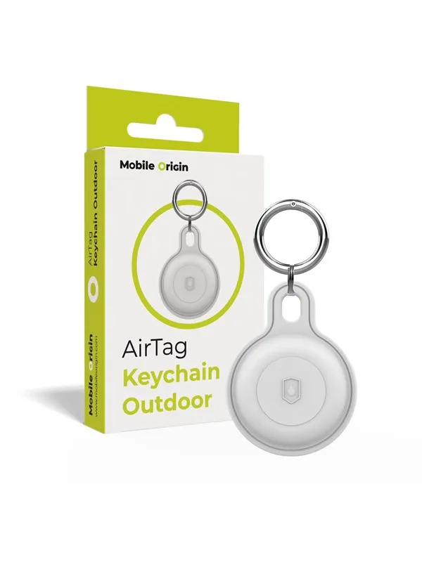 Mobile Origin AirTag Outdoor KeyChain - white
