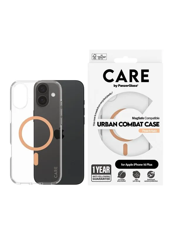 CARE by PanzerGlass Case Flagship Peachy MagSafe iPhone 16 Plus