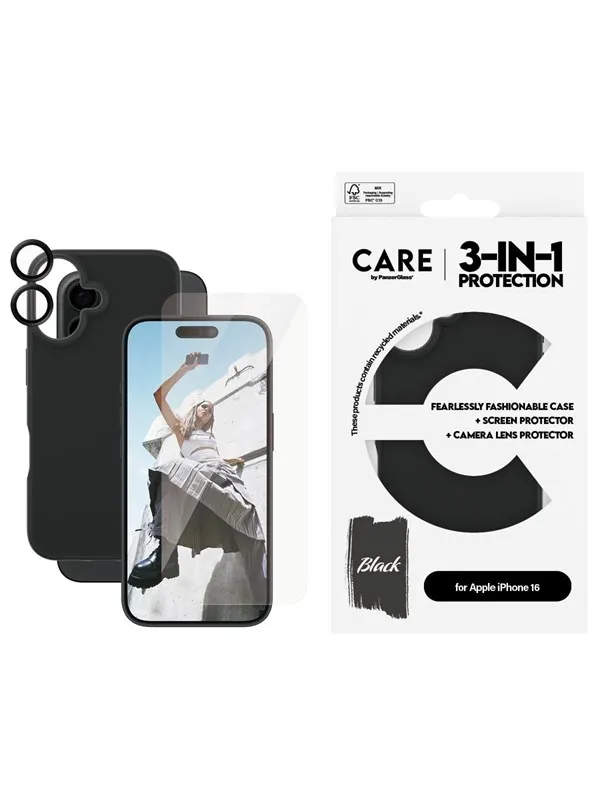 CARE by PanzerGlass Fashion 3-in-1 Bundle iPhone 16