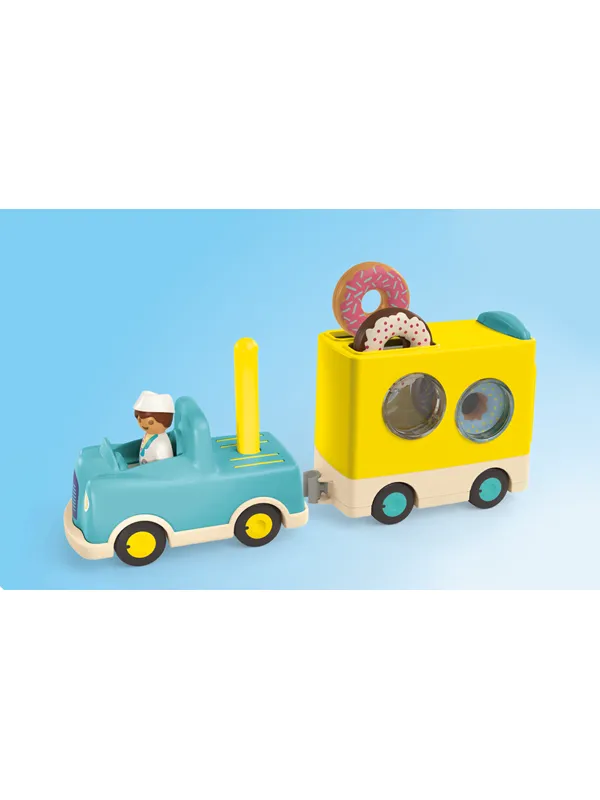 Playmobil 1.2.3 - Junior gal donutbil med stable- og sorteringsfunksjon