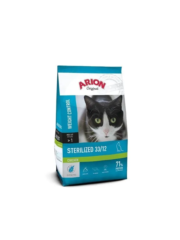 ARION Original Sterilized 33/12 Chicken Dry Cat Food 7.5kg