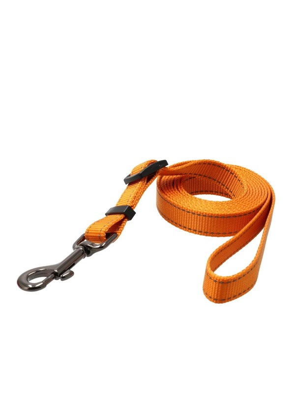 Dogman Iris Justerbart Nylon Hundebånd Oransje Stor 20mm 120-200cm