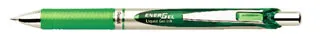 Pentel EnerGel Xm, Uttrekkbar gelépenn, Grønn, Grønn, Sølv, Plast, Gummi, Rund, 0,35 mm