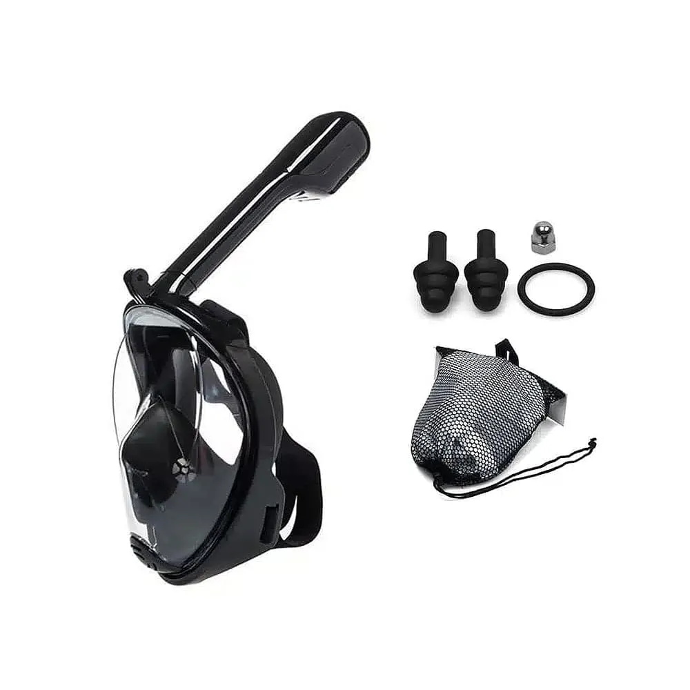 Snorkelmaske for barn og voksne med snorkel og 180 graders utsikt