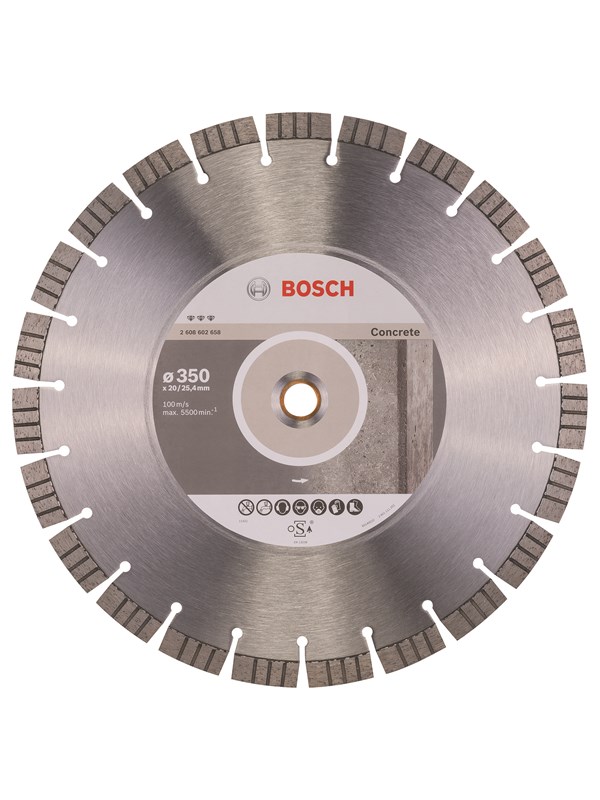 Bosch Diamantkappeskive Best for Concrete 350 x 20,00+25,40 x 3,2 x 15 mm