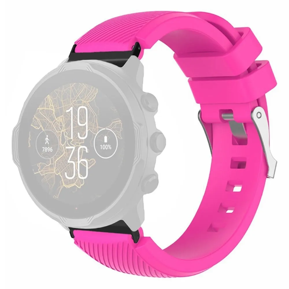 Suunto Spartan Sport Wrist HR Baro / Suunto 7 Klokkerem 24mm Twill Texture Fleksibel Armbånd - Rose