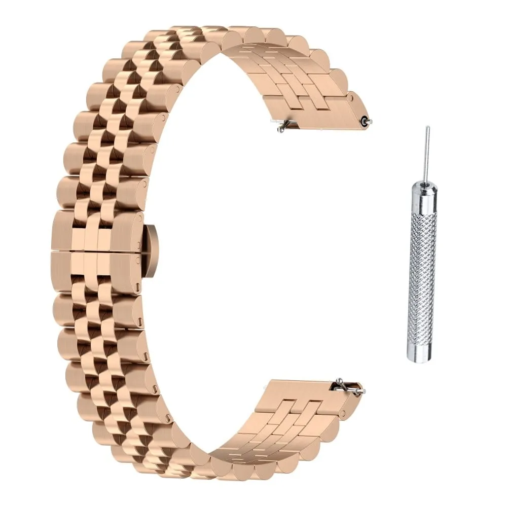 Garmin Forerunner 265S / 255S / Venu 2S / Vivoactive 4S rustfritt stålrem - Rose Gull