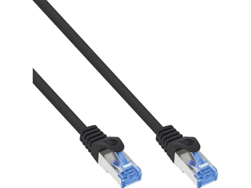 InLine Patch-kabel Cat.6A S/FTP TPE LSZH CCA svart 1,5m - Kabel - Nettverk (72614S)