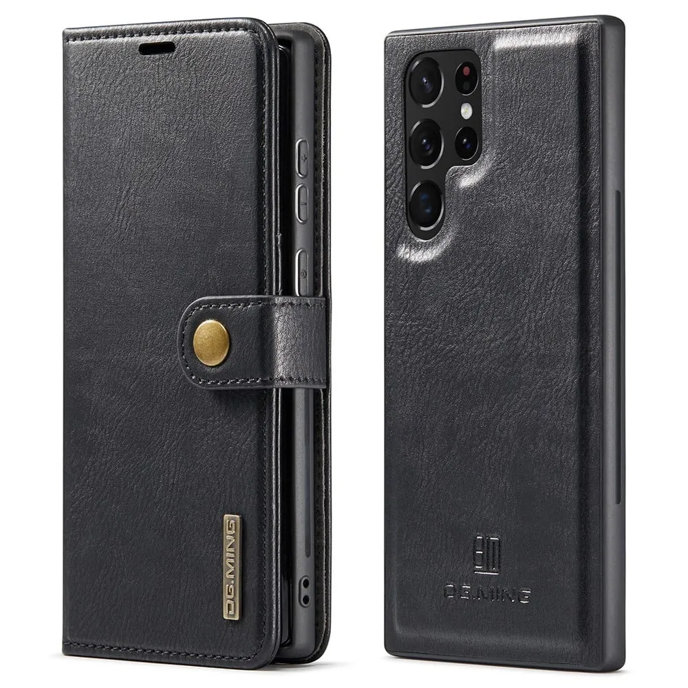 DG.Ming Samsung Galaxy S22 Ultra 2-in-1 Lommebok Etui - Svart