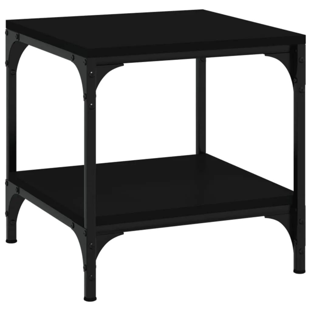 vidaXL Sidebord svart 40x40x40 cm konstruert tre