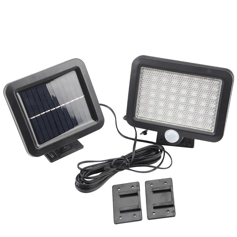 Solcelle-LED-lampe med bevegelsessensor