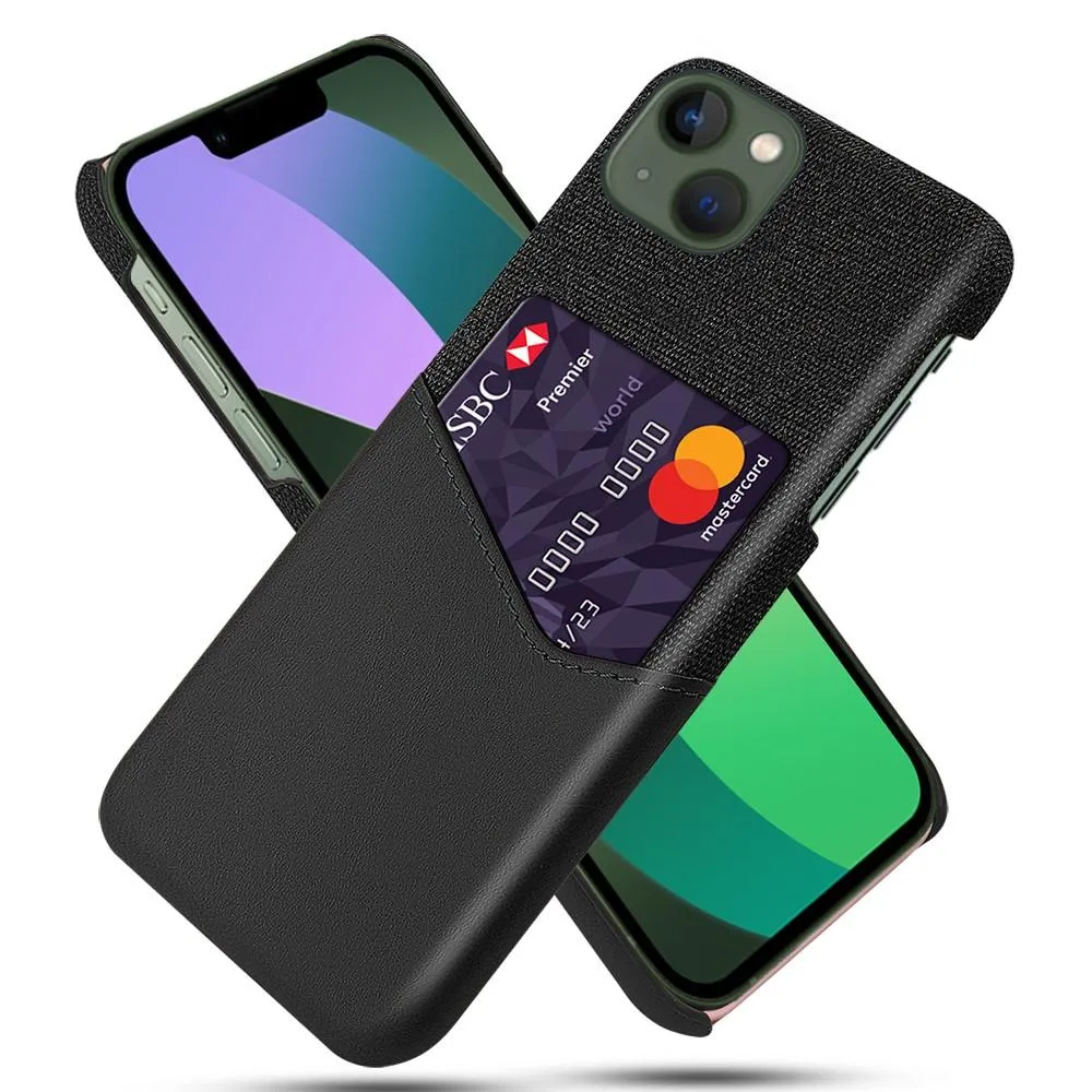 iPhone 15 Deksel Med Kortspor - Svart