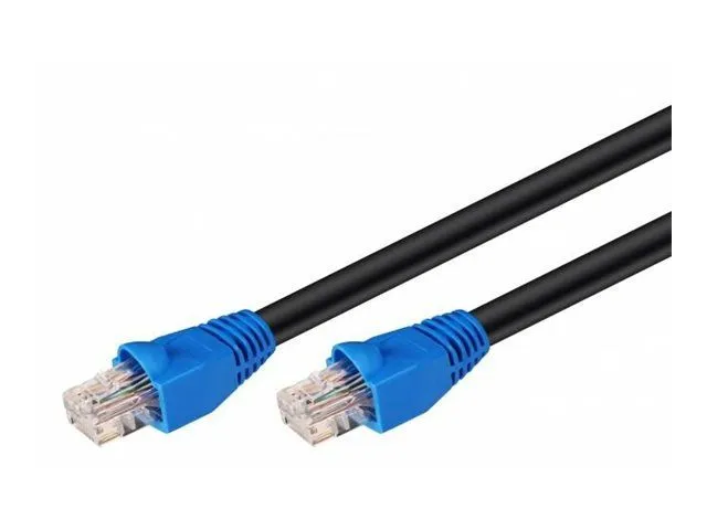MicroConnect - Nettverkskabel - RJ-45 (hann) til RJ-45 (hann) - 5 m - 6.2 mm - UTP - CAT 6 - utendørs, uten hindringer - svart