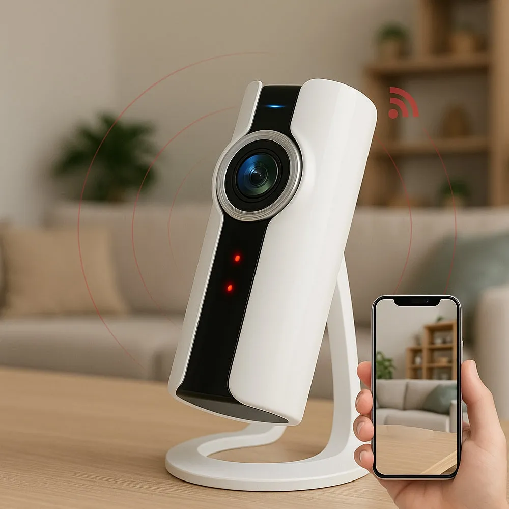 WiFi IP overvåkingskamera med 360° visning og toveis lyd