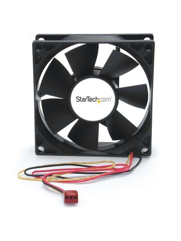 StarTech.com 80x25mm Dual Ball Bearing Computer Case Fan w/ TX3 Connector - Kabinettvifte - 80mm - Svart