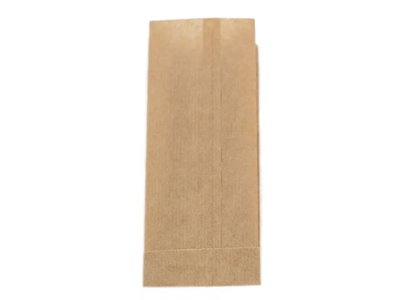 Fransk hotdog pose, 70 x 180 mm flat bag, Papir, brun, pakke a 1000 stk palle a 105 pakker, palle a