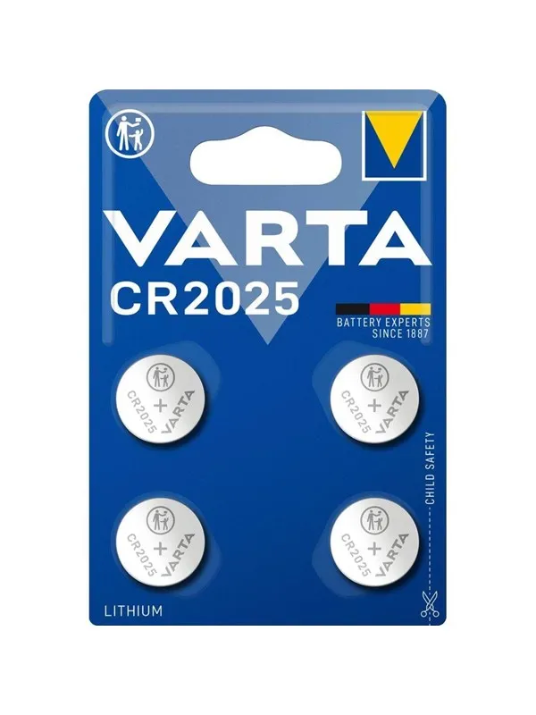 VARTA CR2025 Lithium Coin 4 Pack