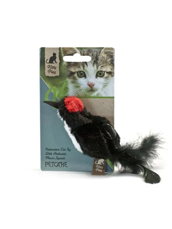 Kitty Play Squeaking black bird